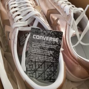 Rose gold Converse shoes - never worn
